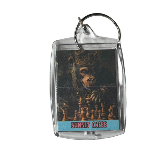 Kings Chimp - Sunset Chess Photo Keychain