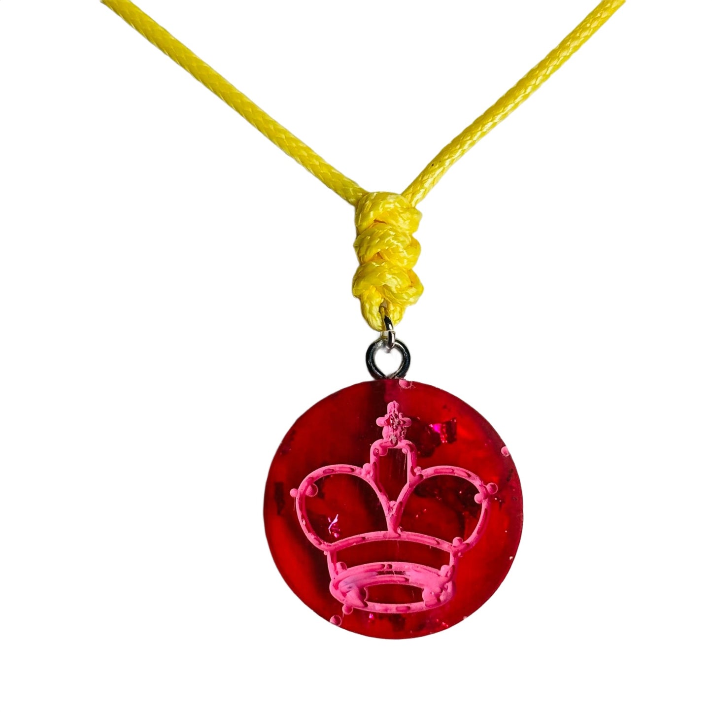 Banana Pink King - Handmade Resin Chess Necklace