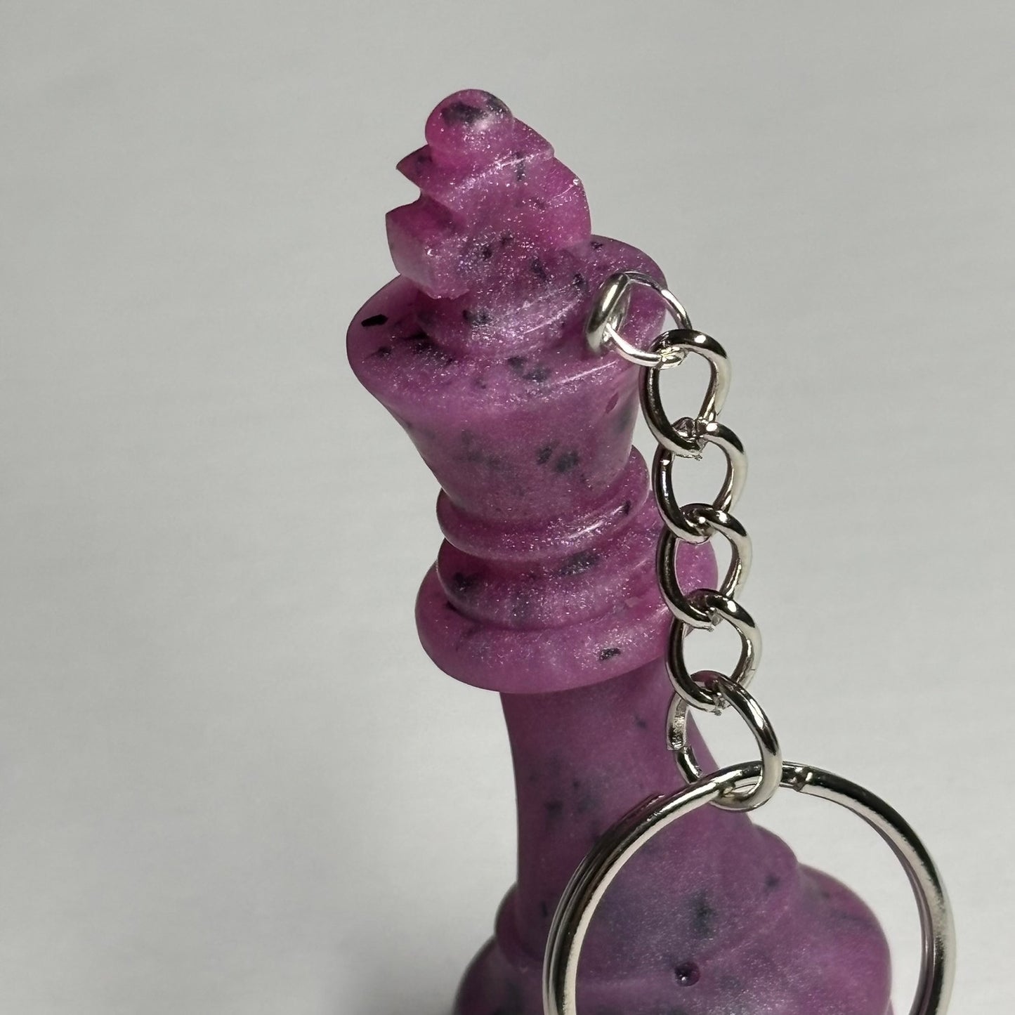 Pink Spotted King - Handmade Resin Keychain