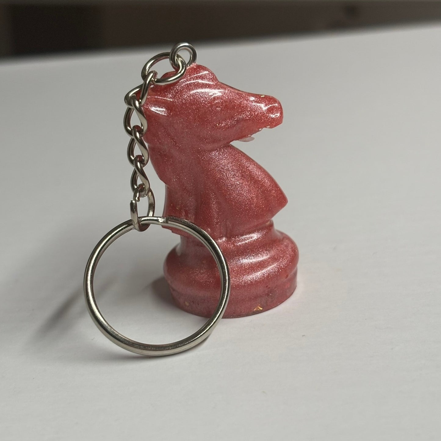 Solid Pink Knight - Handmade Resin Keychain