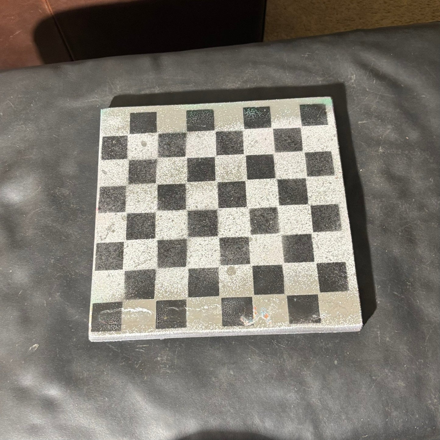 Silver & Black - Painted Chess Set