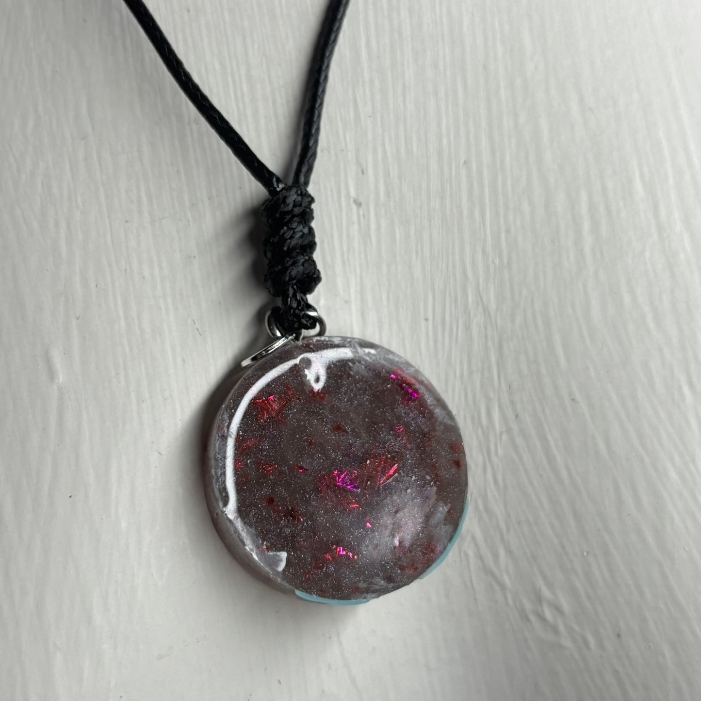 Midnight Purple Bishop - Handmade Resin Chess Necklace