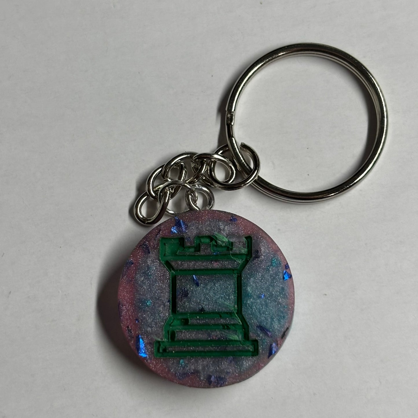 Galaxy Rook - Handmade Resin Keychain