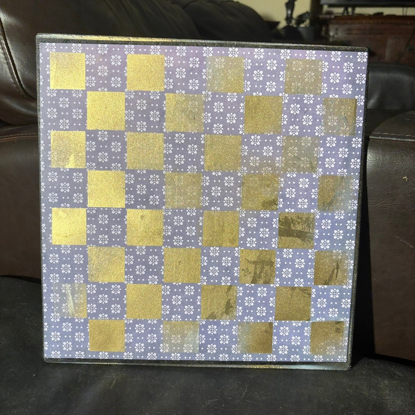 Golden Hue - Scrapbook Chess Board