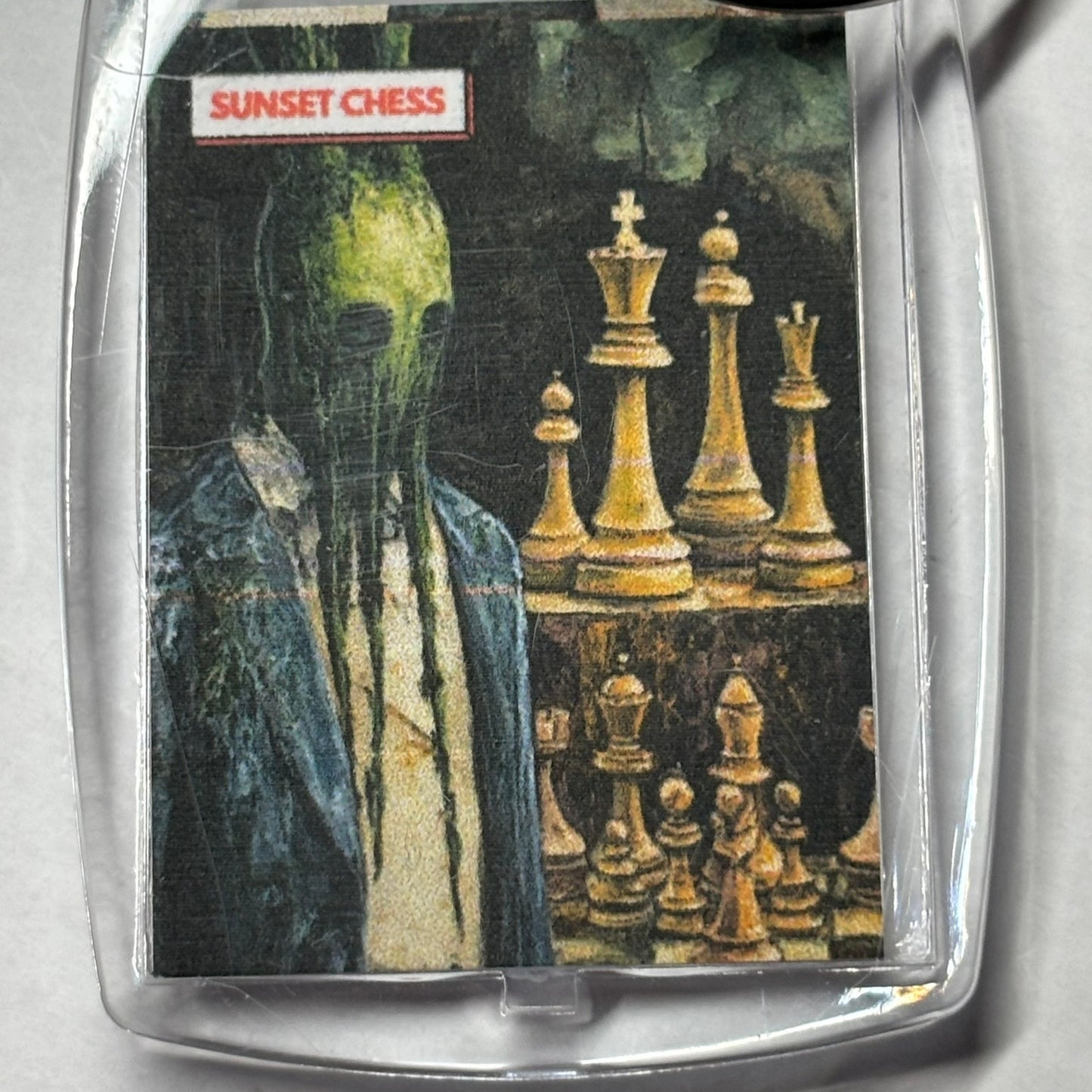 Green Face - Chess  Photo Keychain