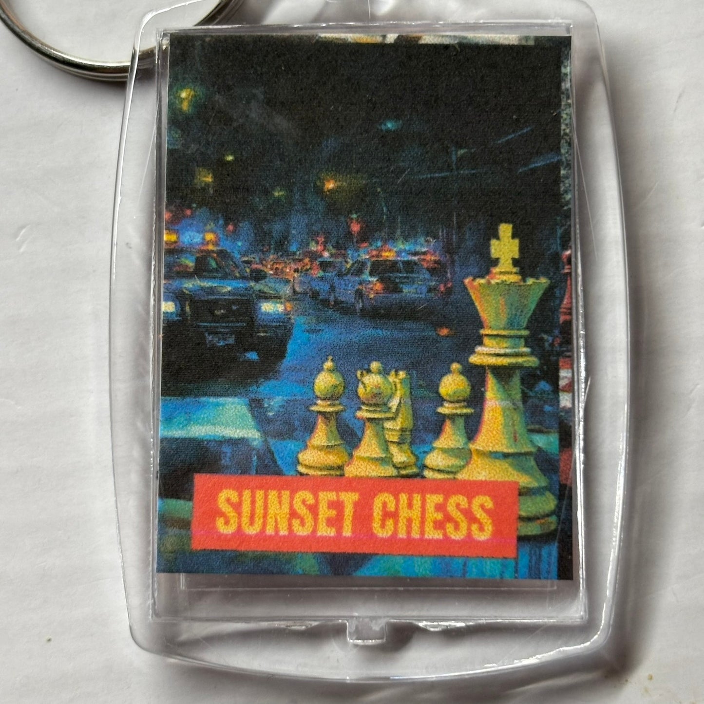 Police Chase - Chess  Photo Keychain