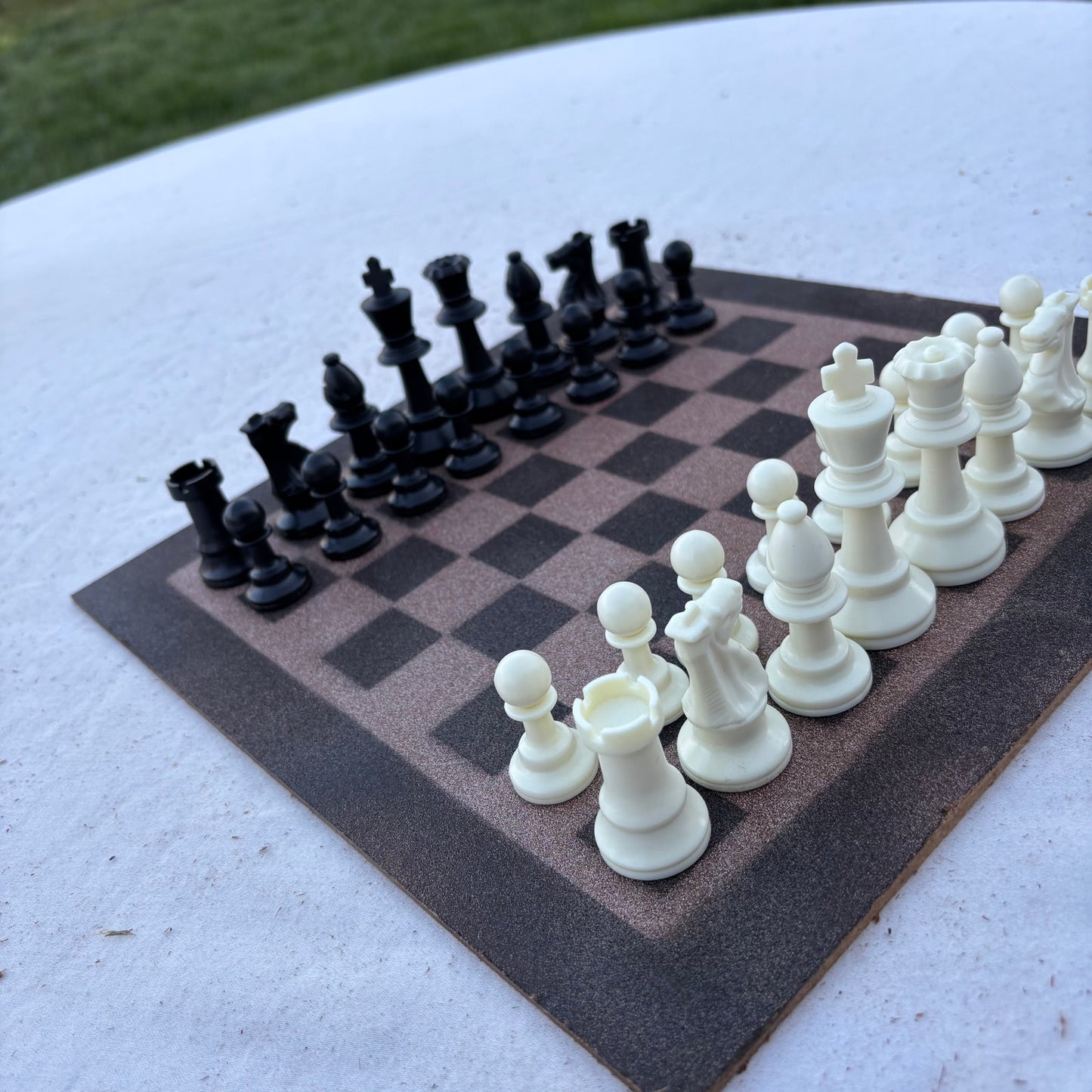 Simple Brown - Painted Chess Set