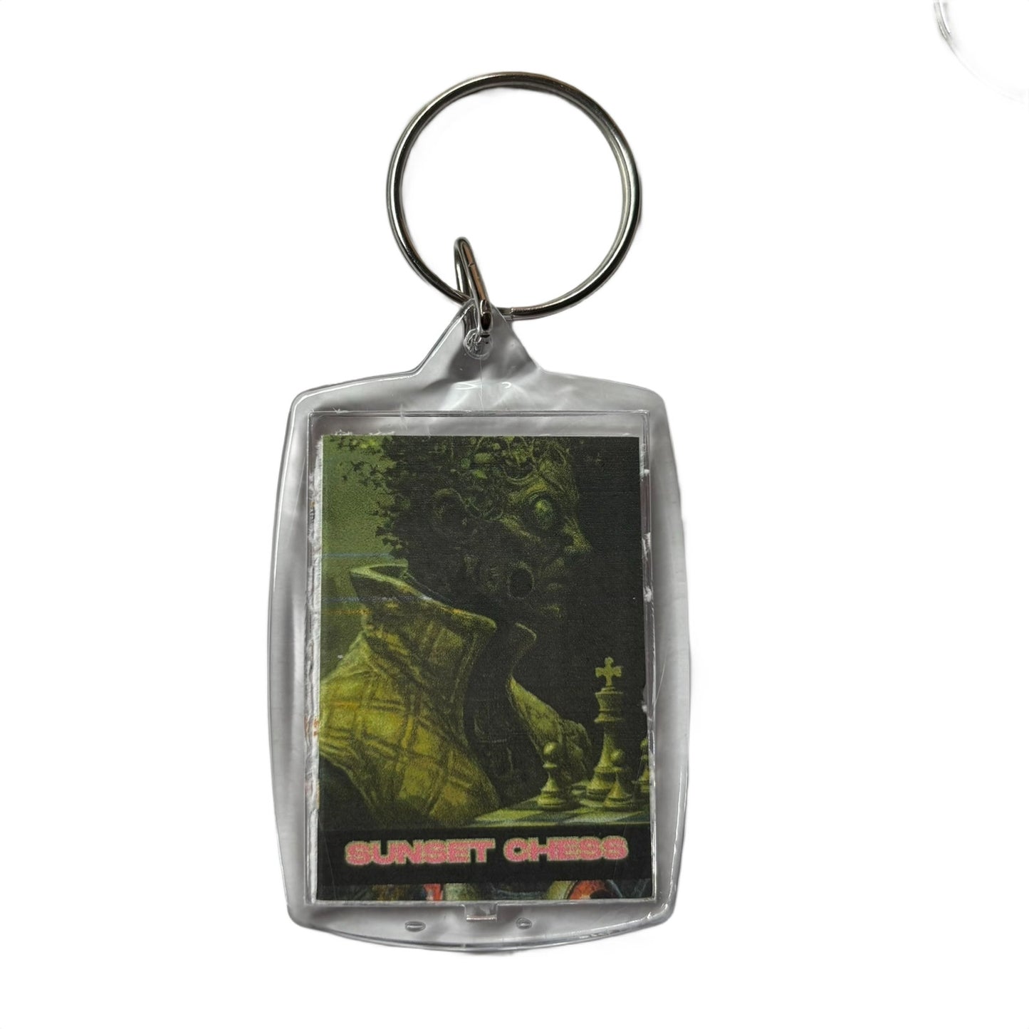 Green Matrix - Chess  Photo Keychain