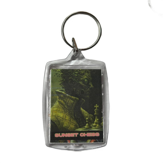 Green Matrix - Chess  Photo Keychain