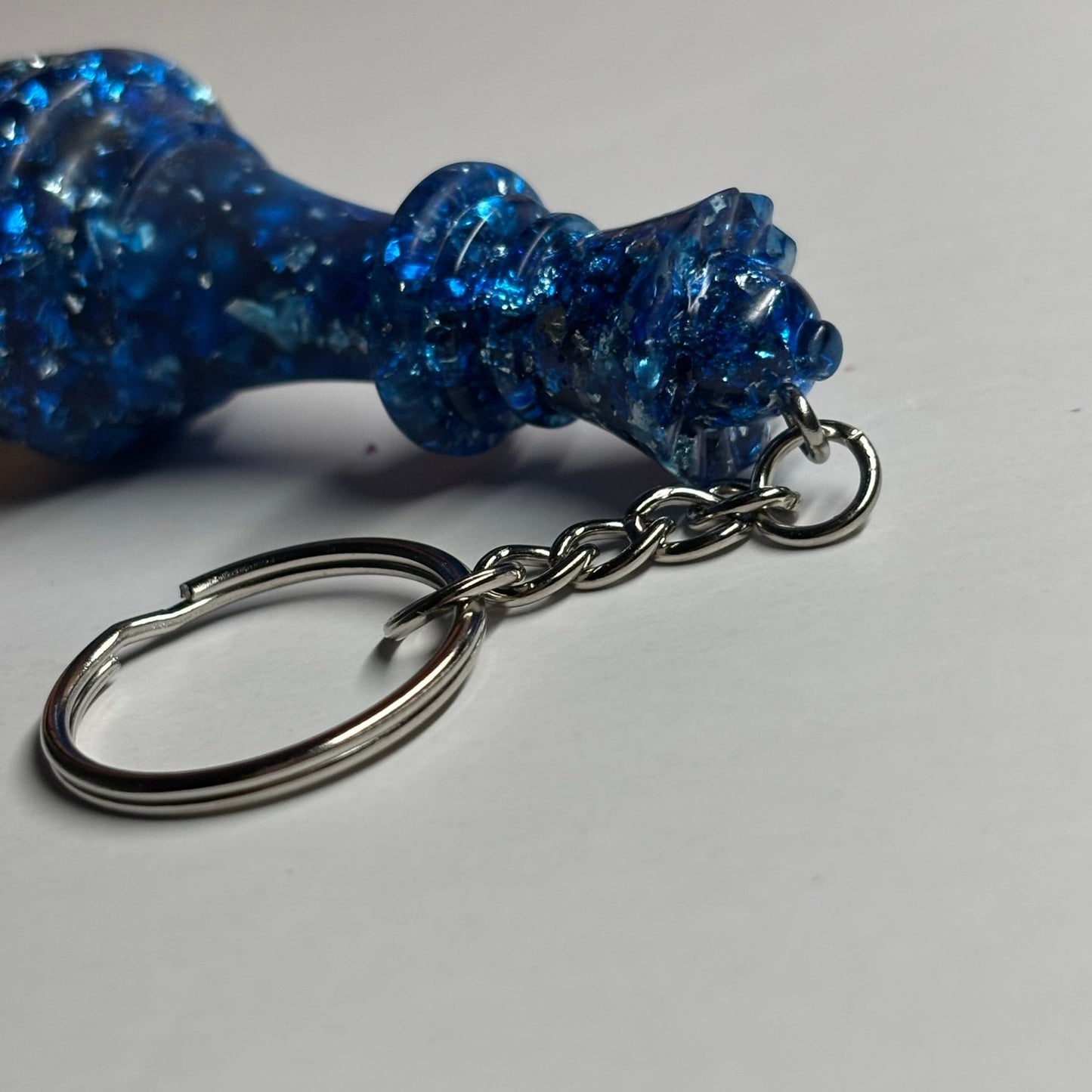 Blue Ice Crystal Queen - Handmade Resin Keychain