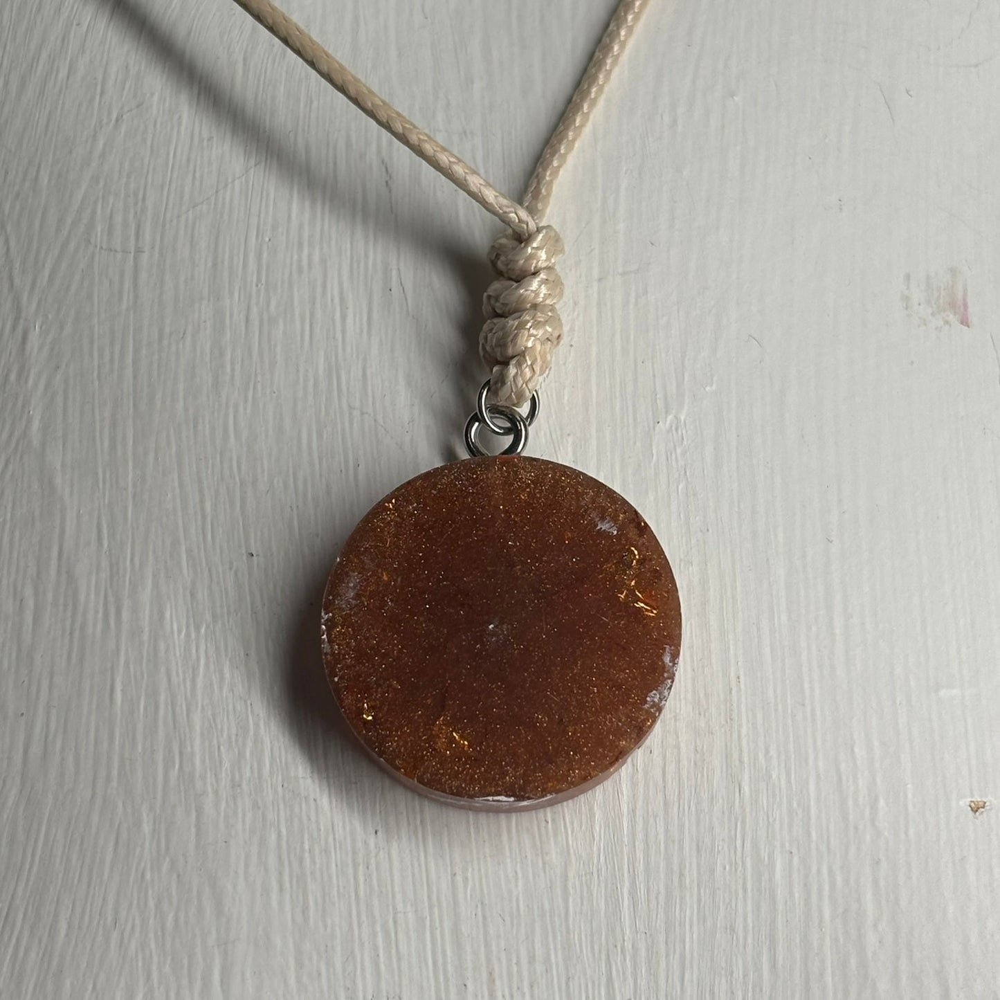 Coffee Brown Pawn - Handmade Resin Chess Necklace