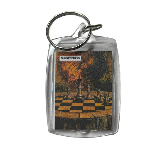 Natural wood - Chess  Photo Keychain