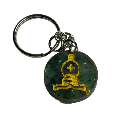 Yellow Lined Bishop - Handmade Resin Keychain - Flat Edition