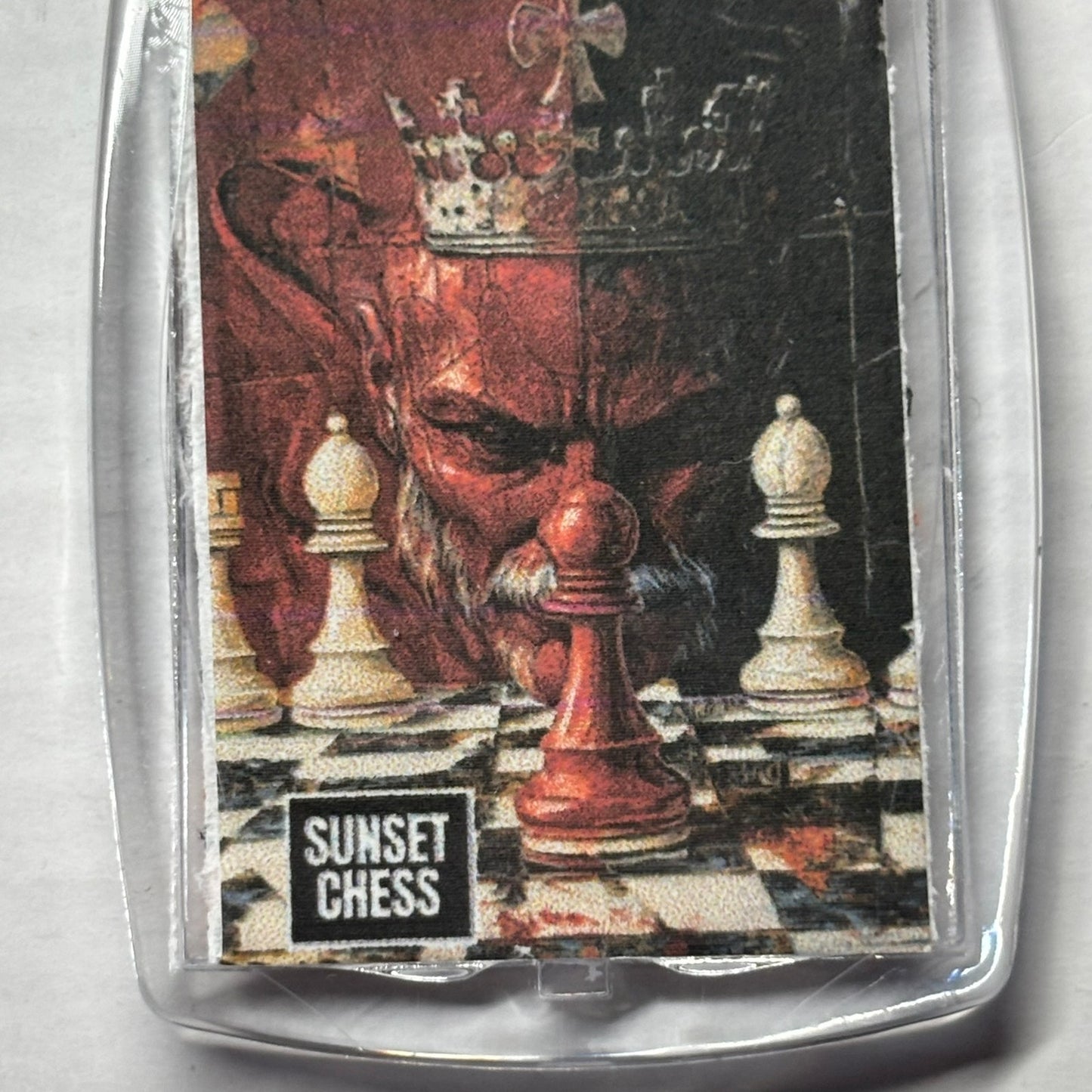 Burning Red - Chess  Photo Keychain