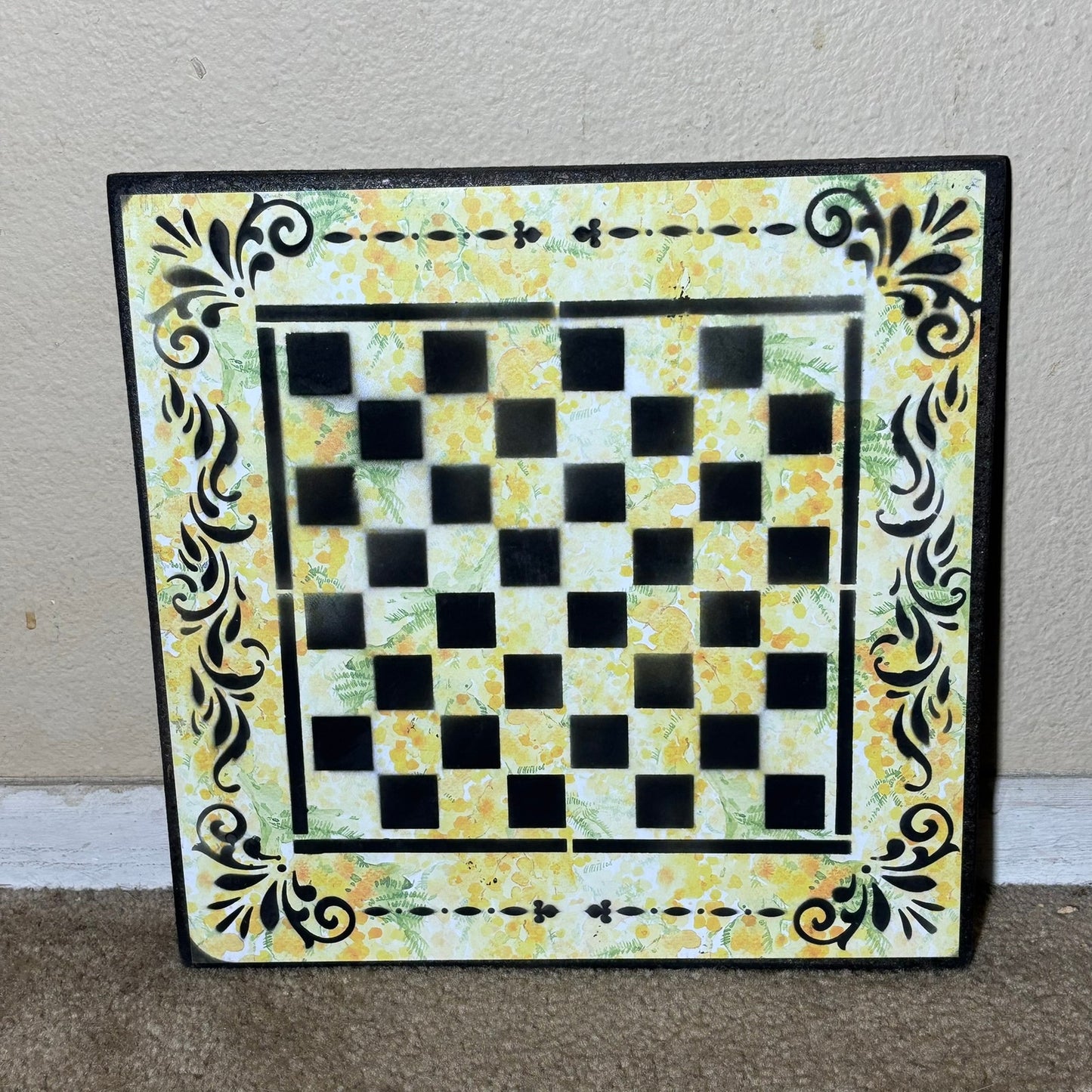 Sunshine Yellow - Scrapbook Chess Board