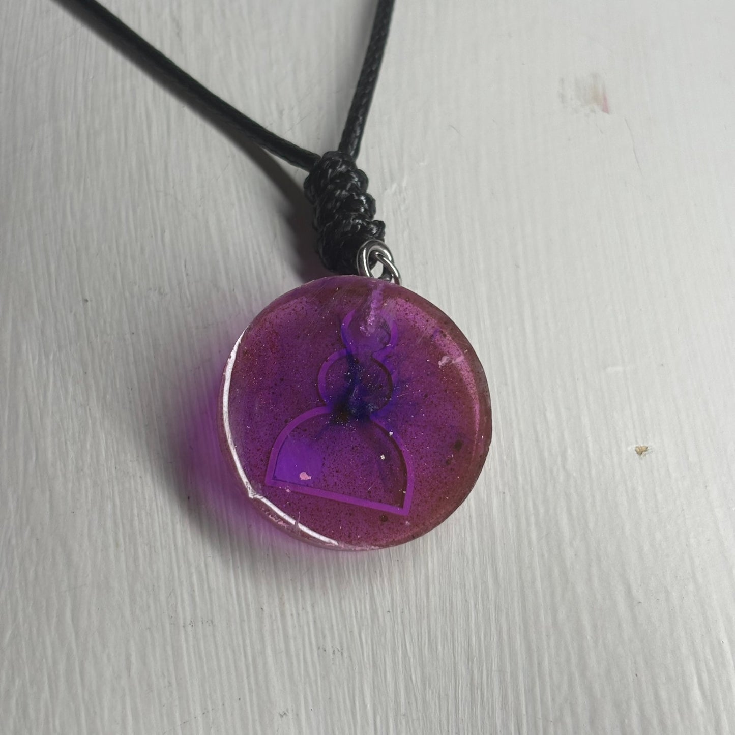 Purple Sphere Pawn - Handmade Resin Chess Necklace