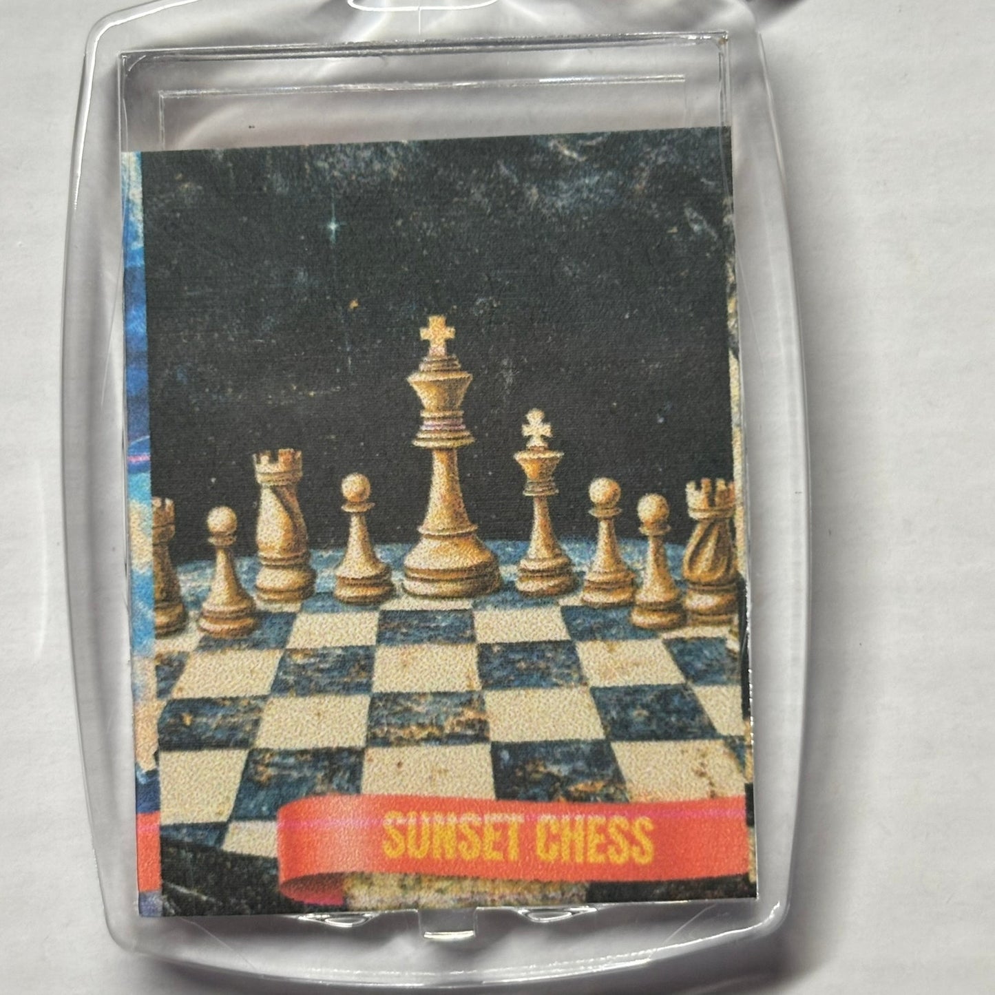 Simple Black - Chess  Photo Keychain
