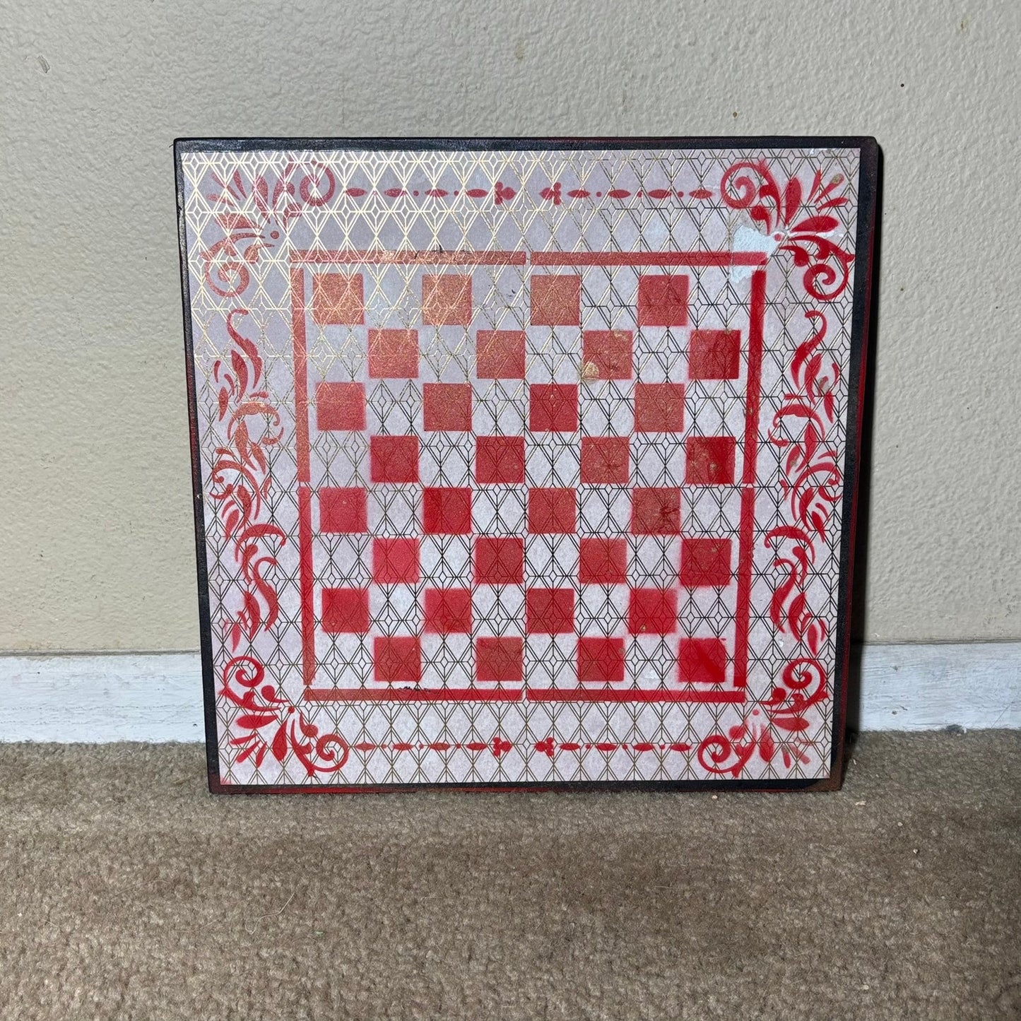 Red Prestige Gold Lining - Scrapbook Chess Board