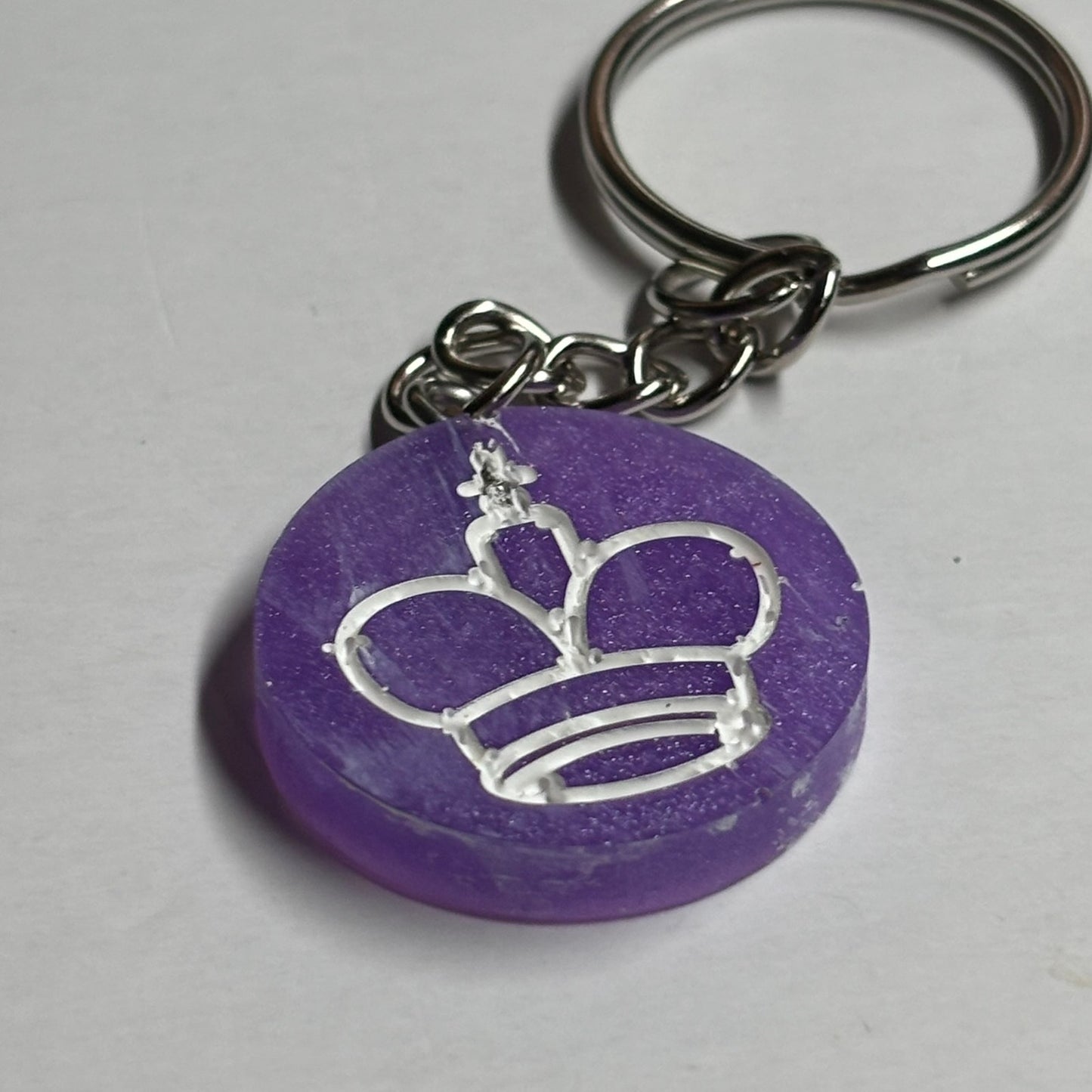 Purple King - Handmade Resin Keychain - Flat Edition