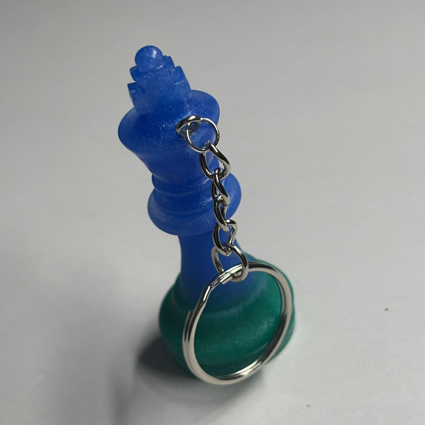 Blue/Green King - Handmade Resin Keychain