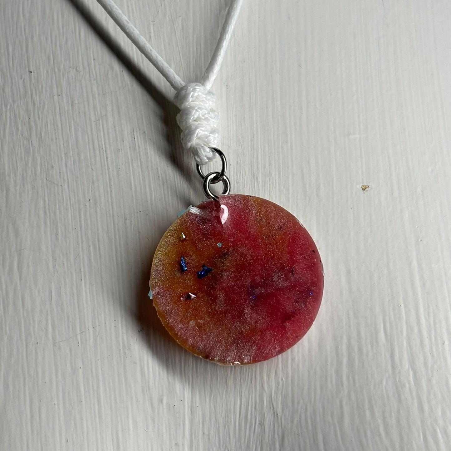 Sunset Pink Pawn - Handmade Resin Chess Necklace