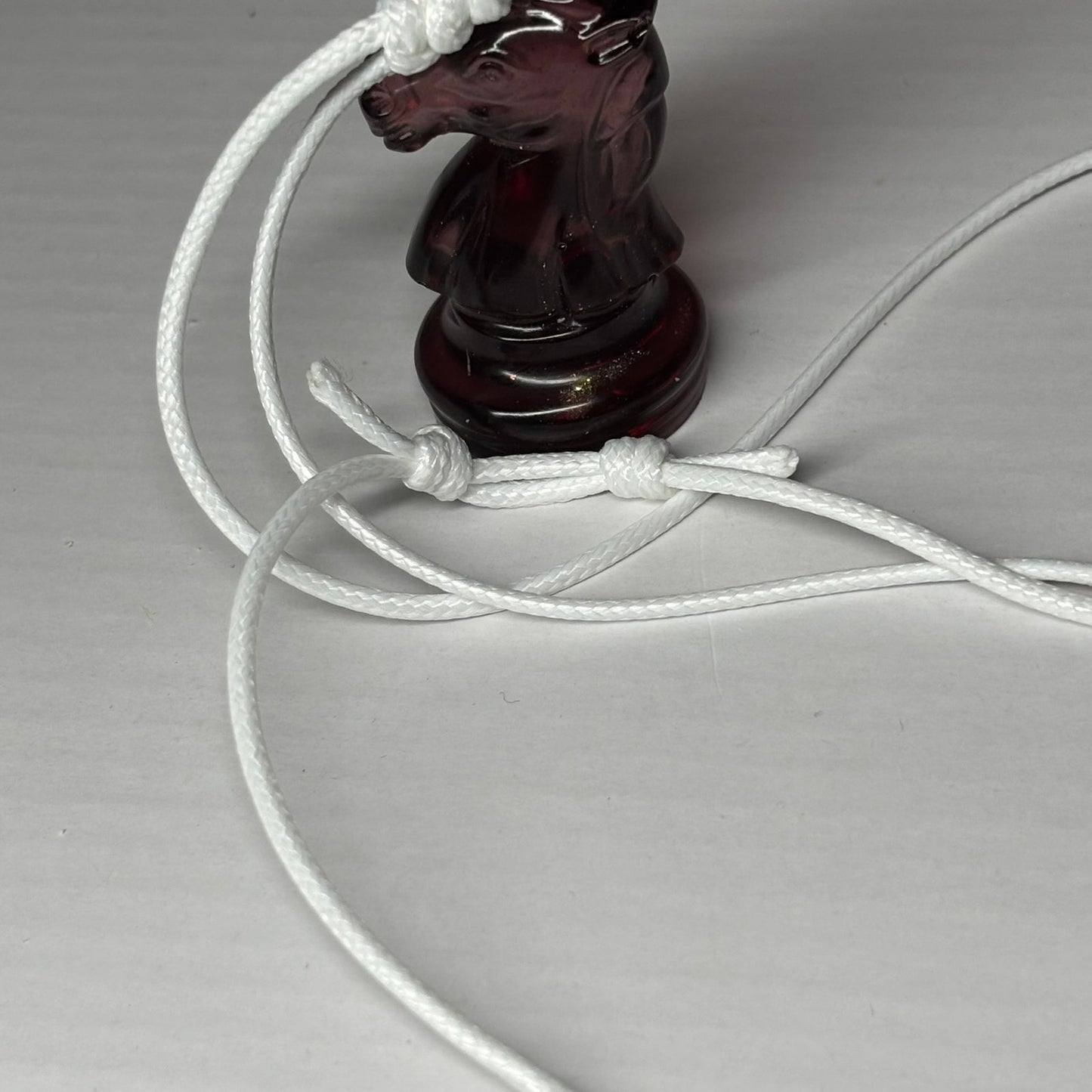 Violet Red Knight - Handmade Resin Chess Necklace