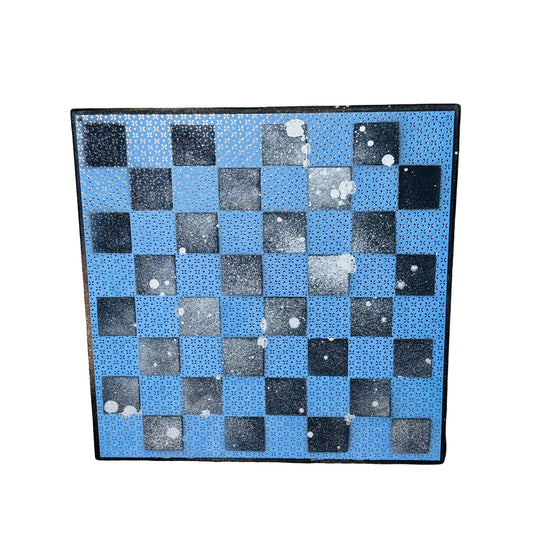 Blue Gold Foil - Scrapbook Chess Board