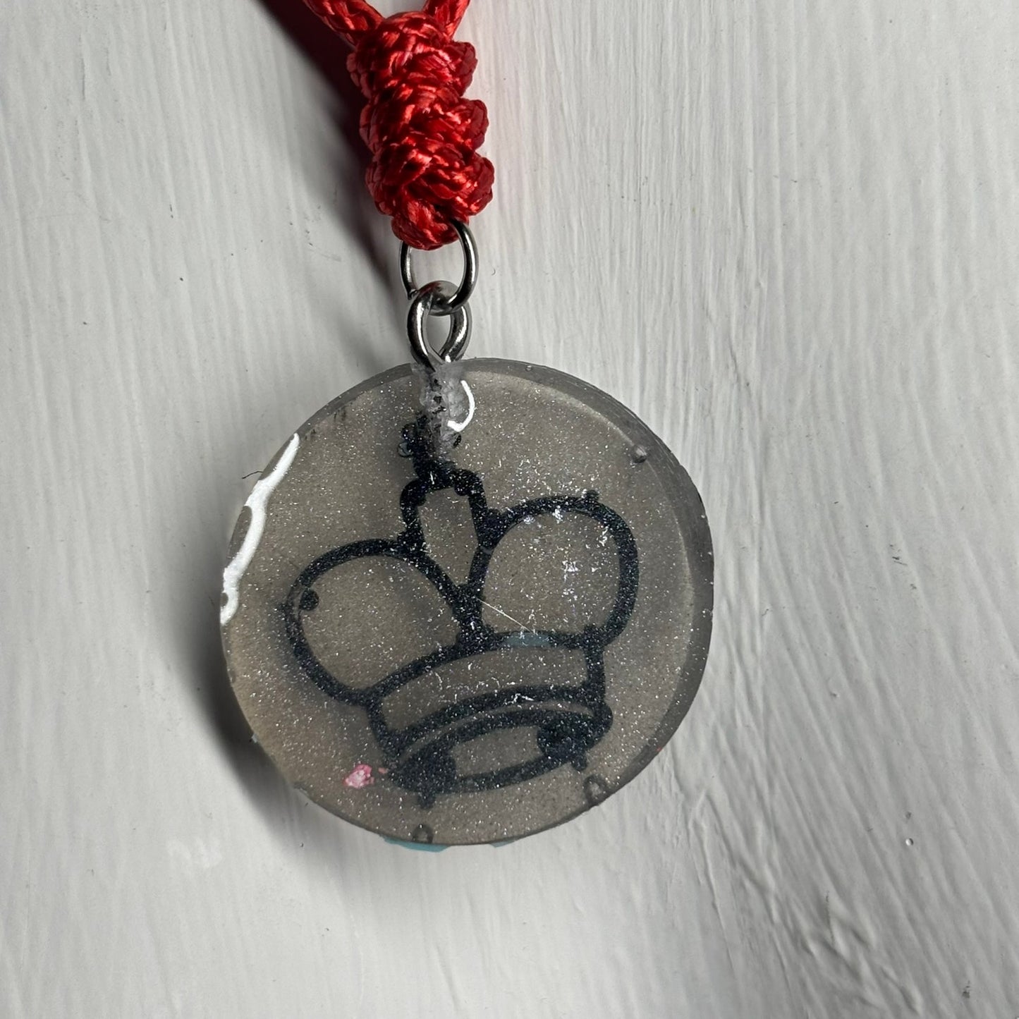 The Silver King - Handmade Resin Chess Necklace