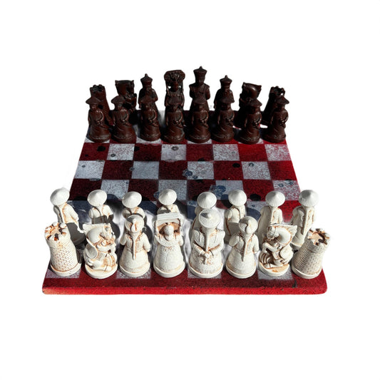Chrome Red Desire - Chinese Edition Chess Set