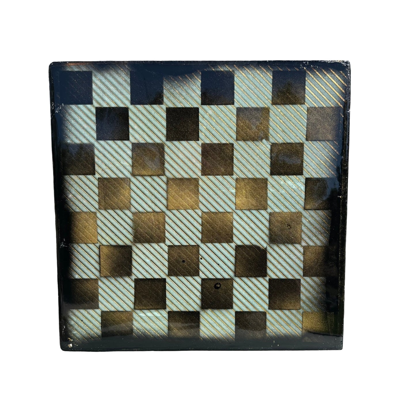 Golden Green - Resin Coated Chess Board