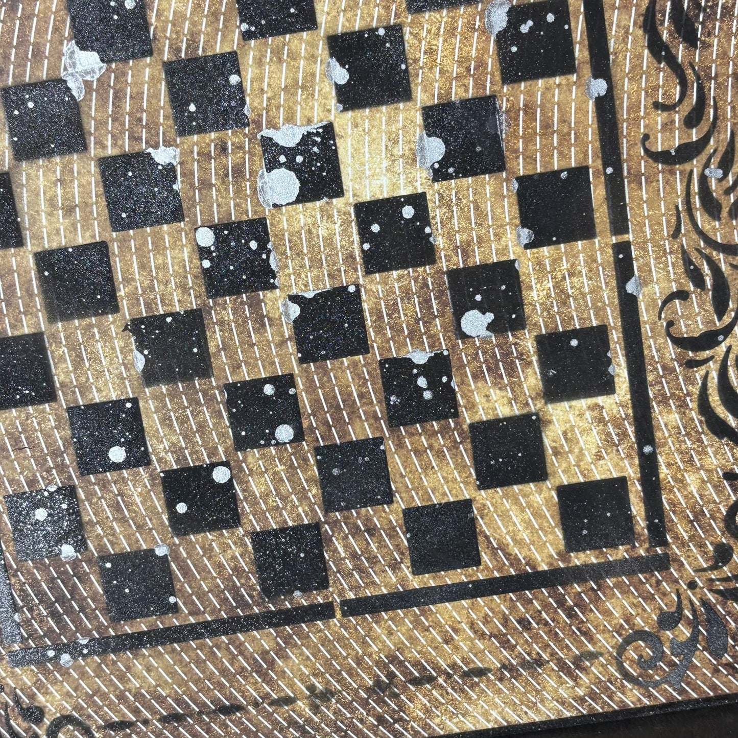 Vintage Brown - Scrapbook Chess Board