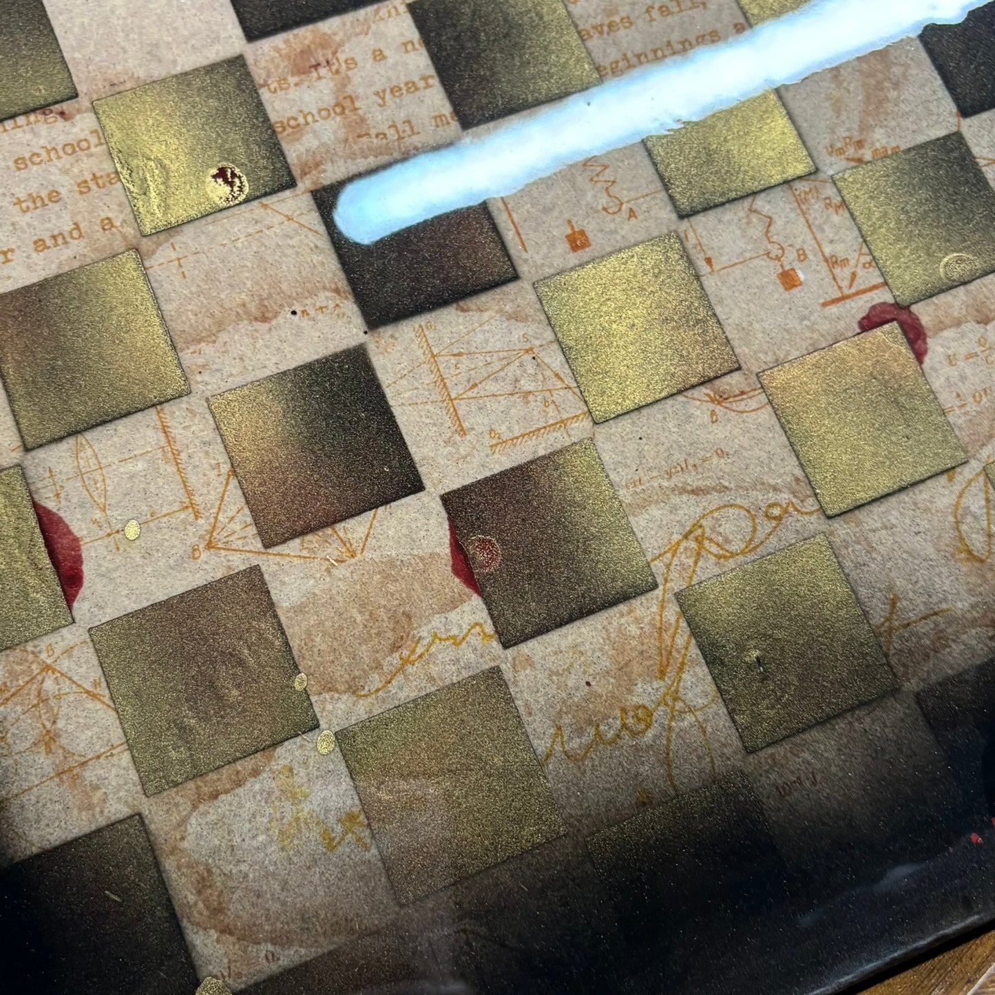 Vintage Gold - Resin Coated Chess Board