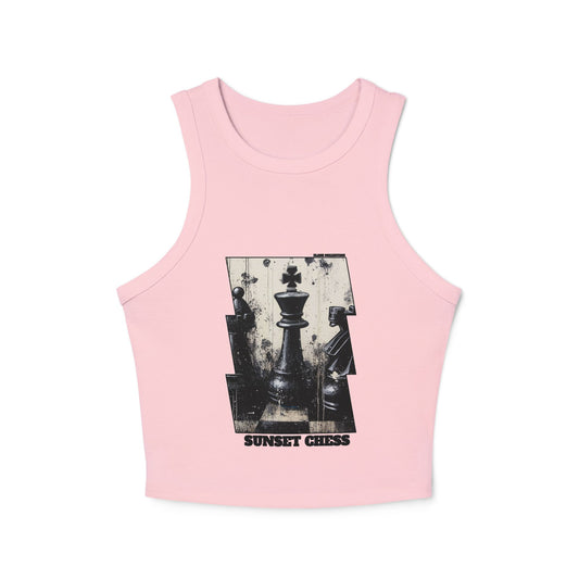 Cornered King - Women's Light Pink Chess Tank Top