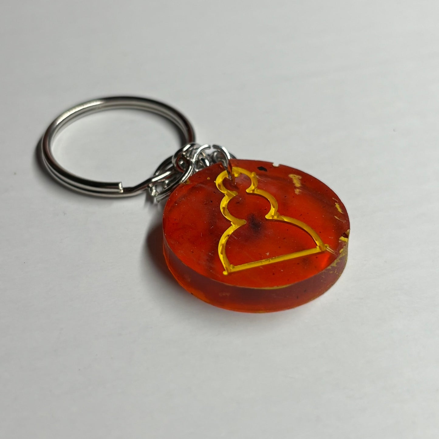Transparent Red Pawn - Handmade Resin Keychain