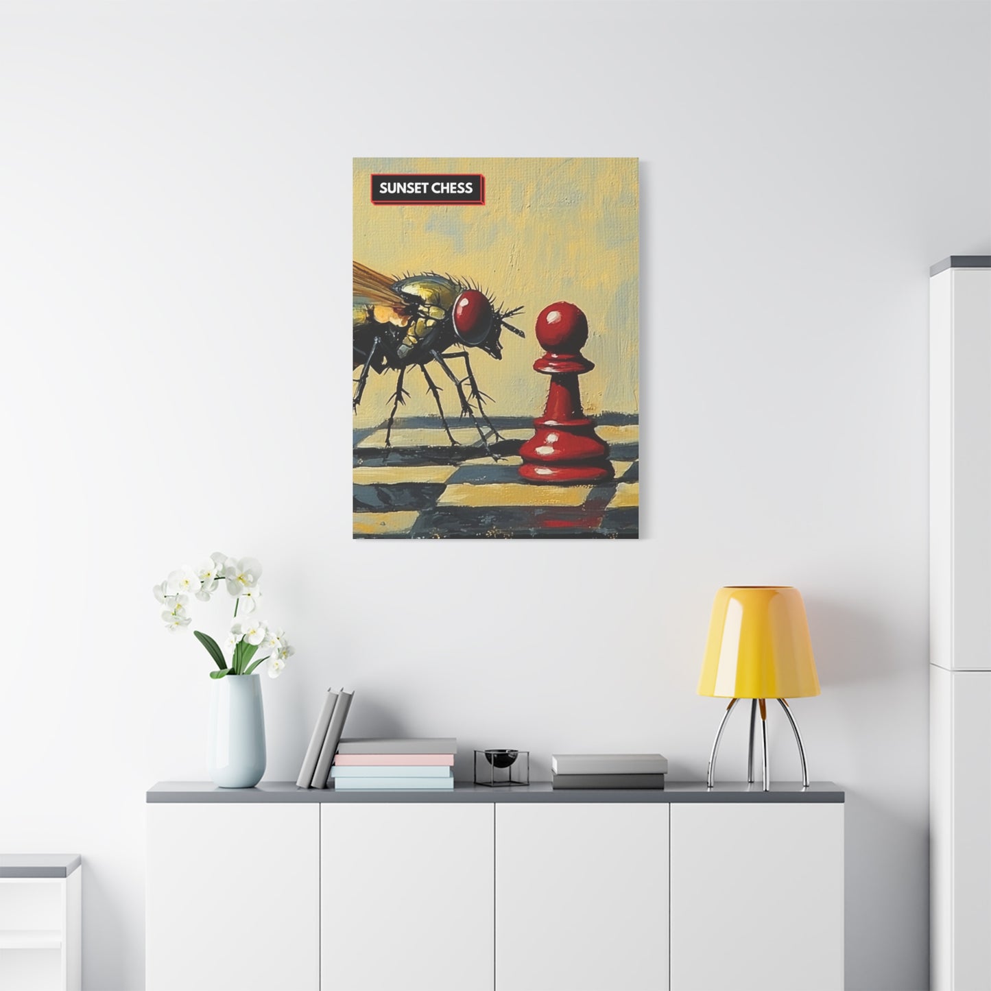 Fly On The Wall - Canvas Chess Print 30"x40"