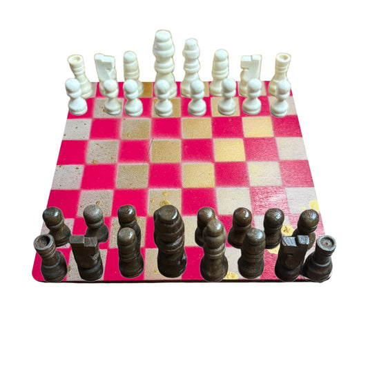 Pinkish Gold - Mini Chess Set