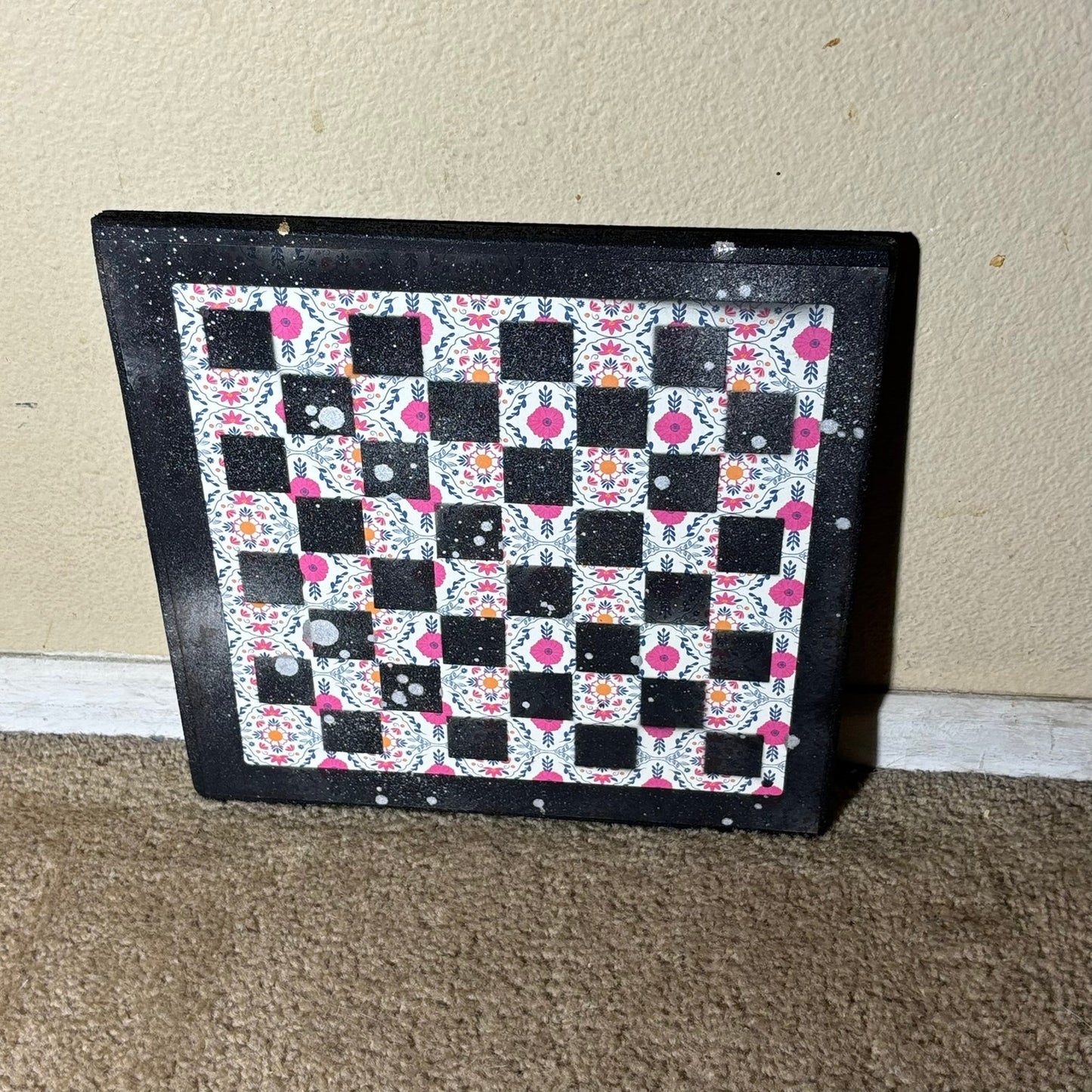 Vintage Pattern - Scrapbook Chess Board
