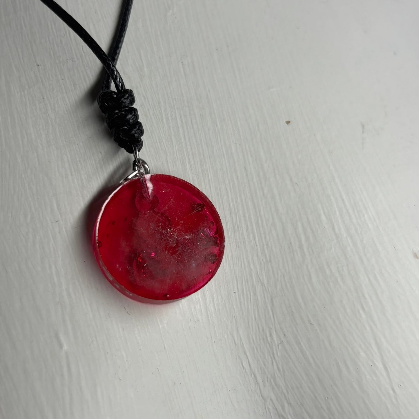 Red Pawn - Handmade Resin Chess Necklace