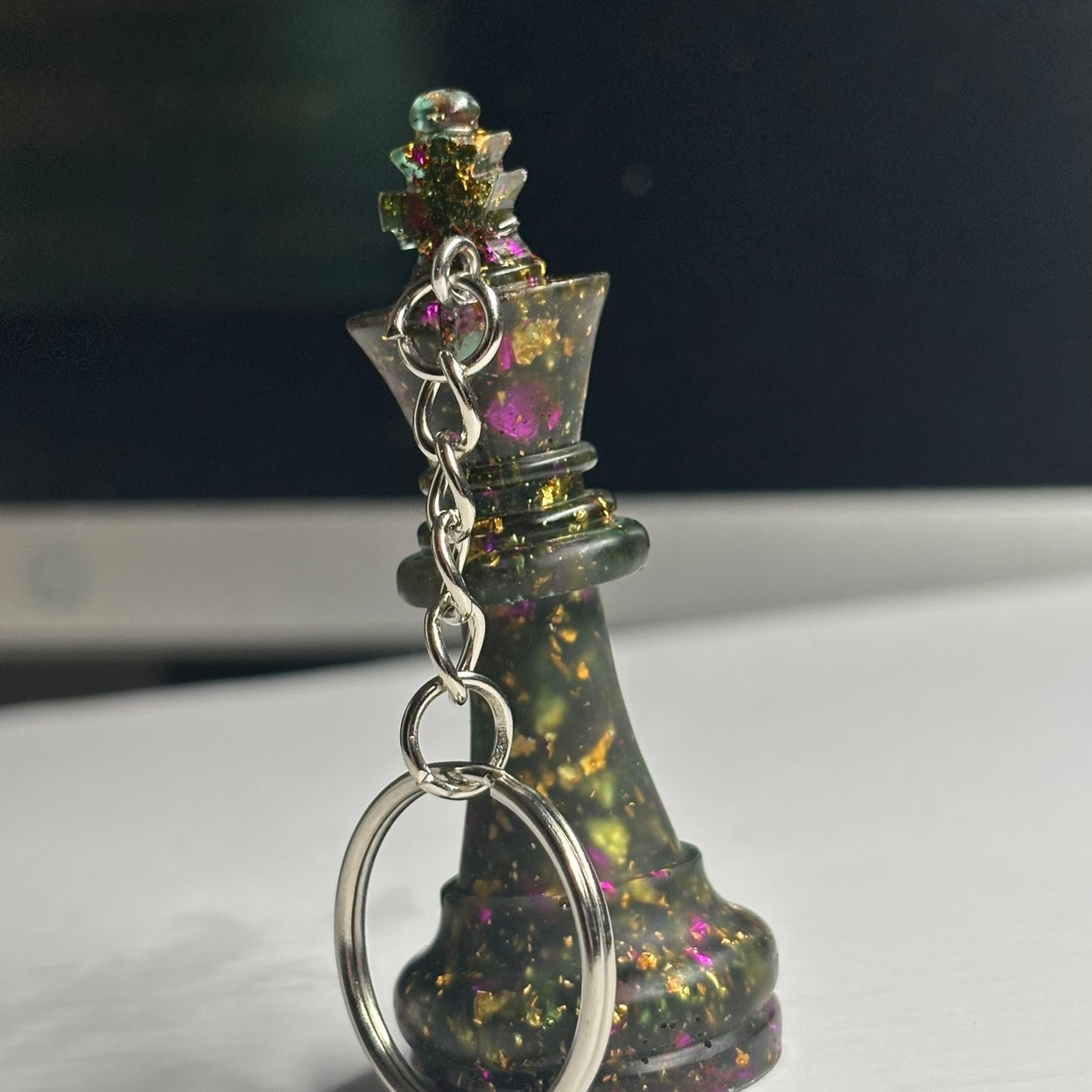 Royal Green King - Handmade Resin Keychain
