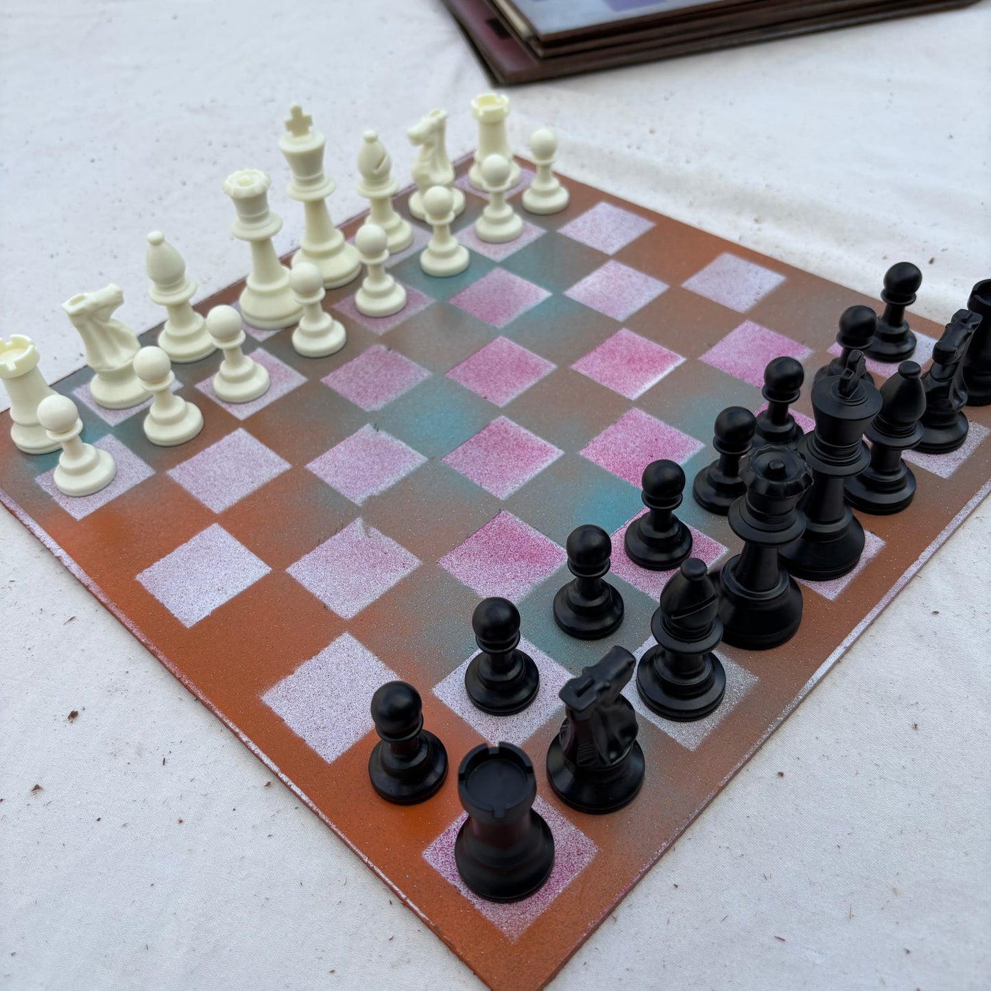 Pink Mist - Painted Chess Set