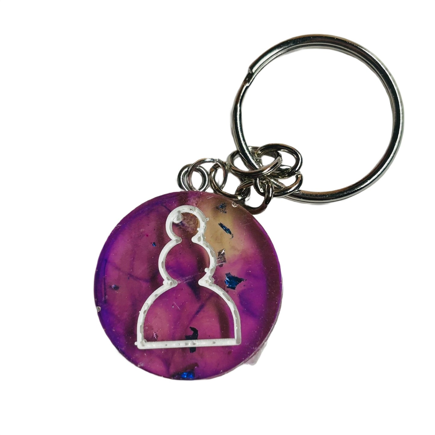 Translucent Purple Pawn - Handmade Resin Keychain