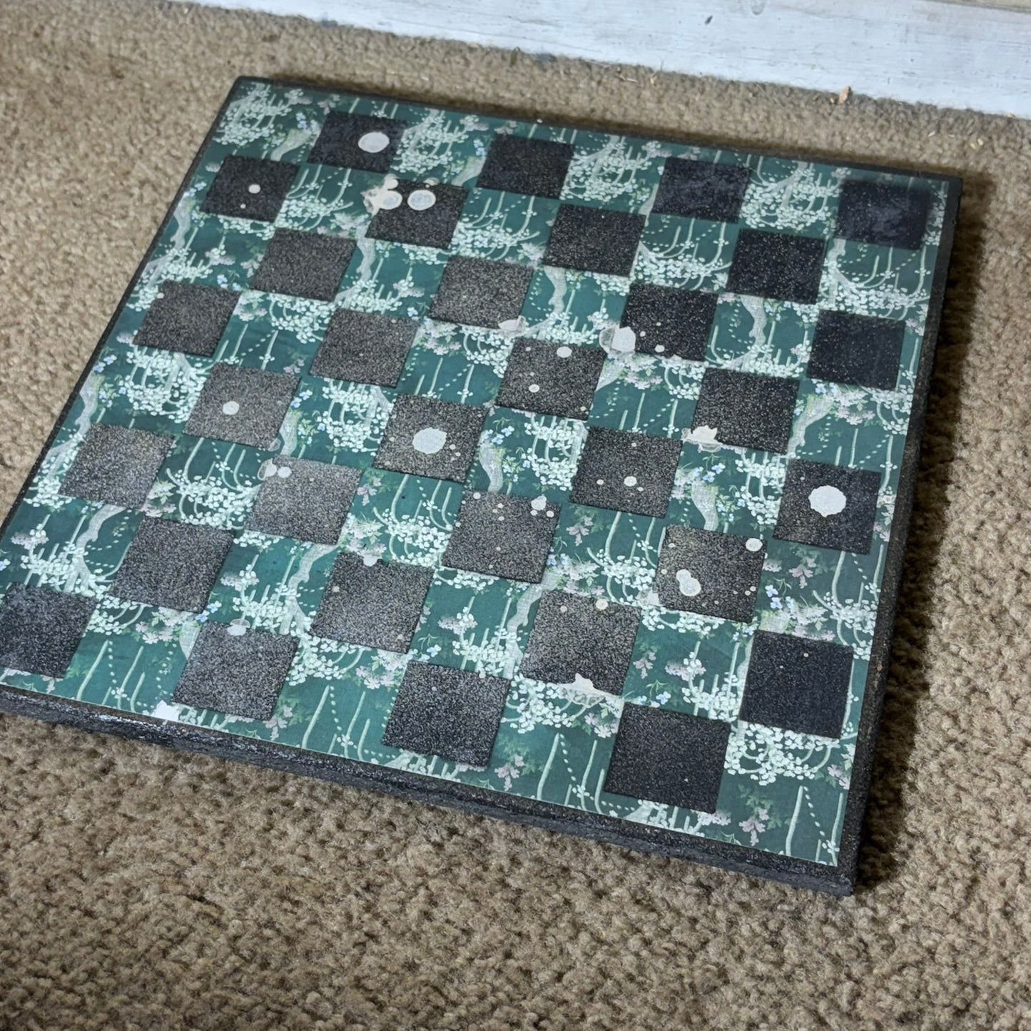 Chrome Green - Scrapbook Chess Board
