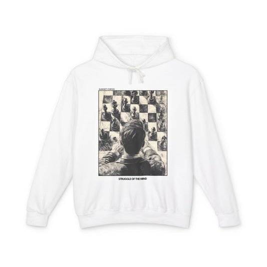 Struggle Of The Mind - White Chess Hoodie