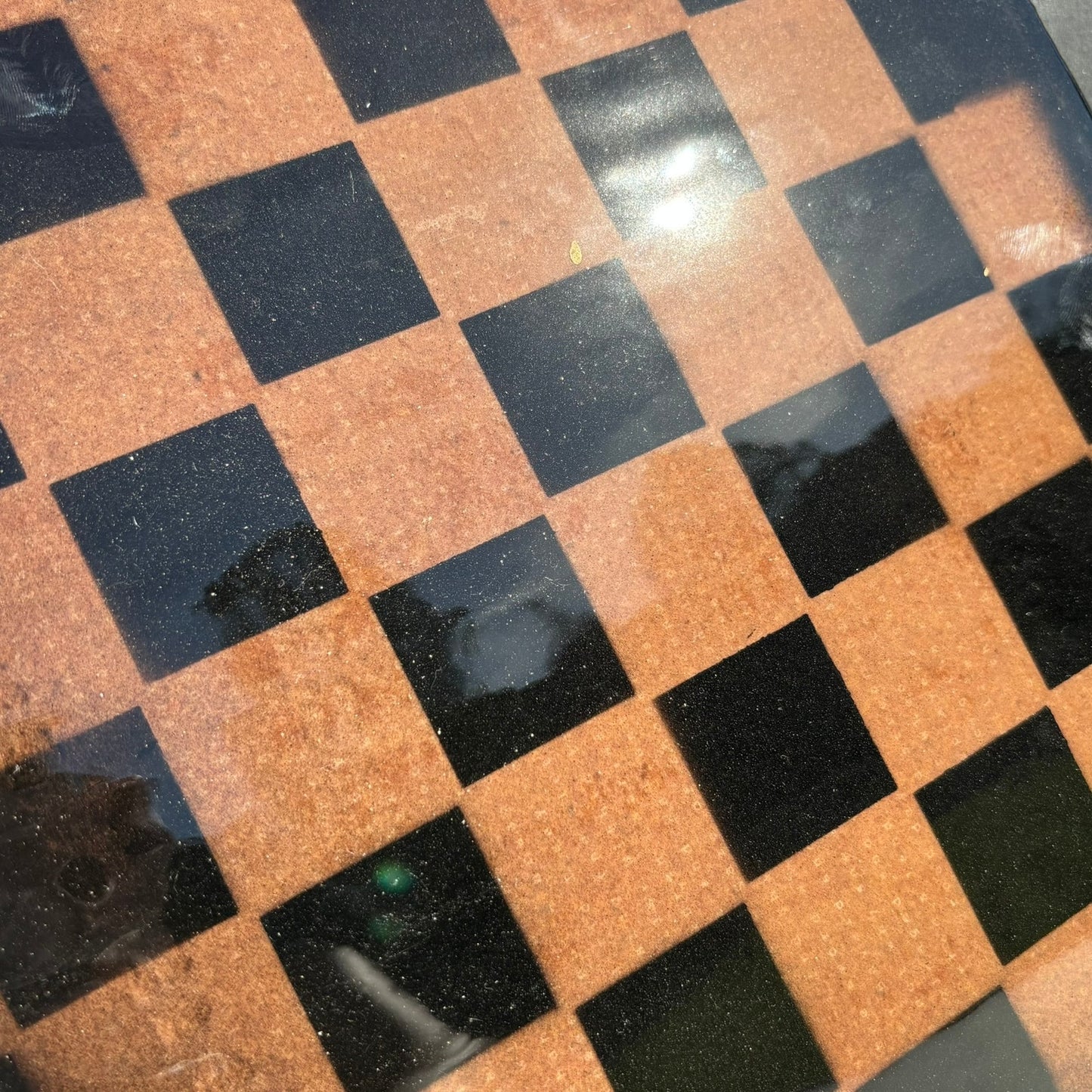 Simple Orange - Resin Coated Chess Board