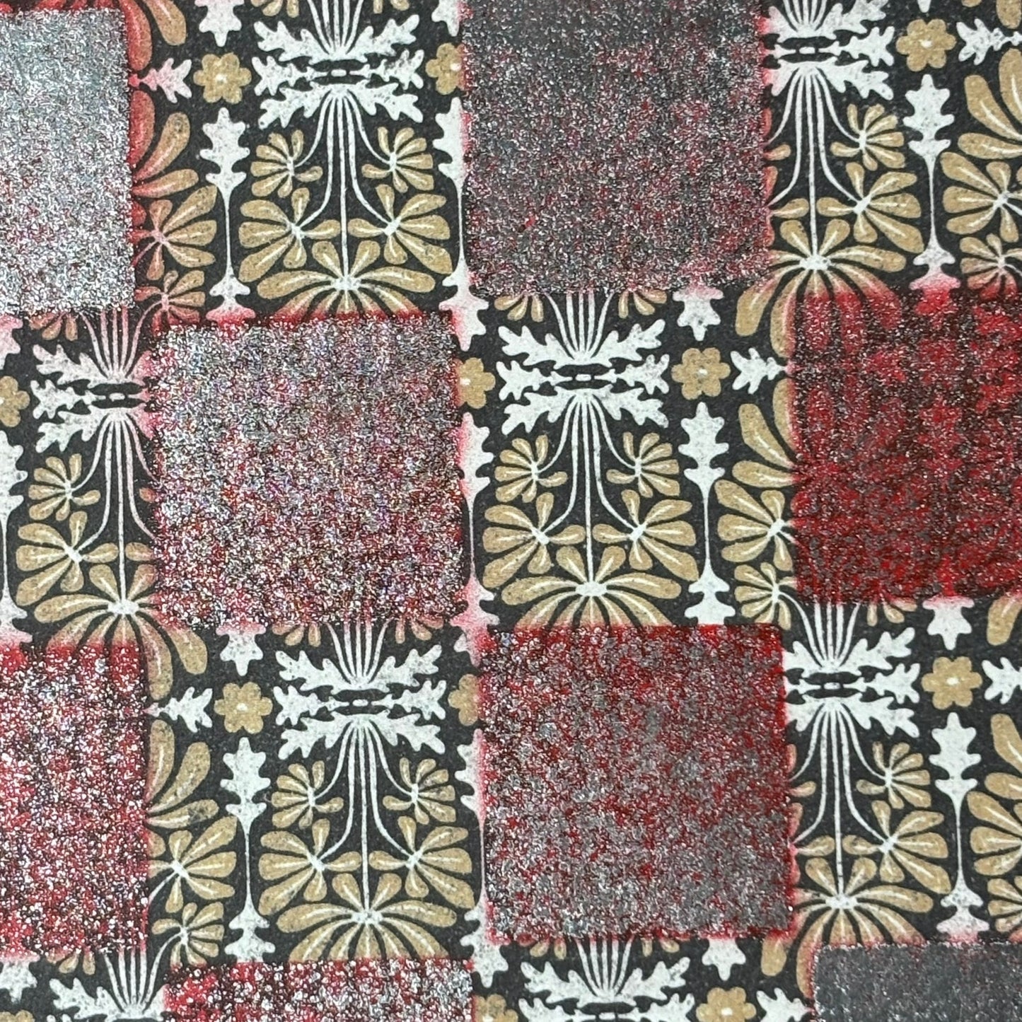 Vintage Red - Scrapbook Chess Board