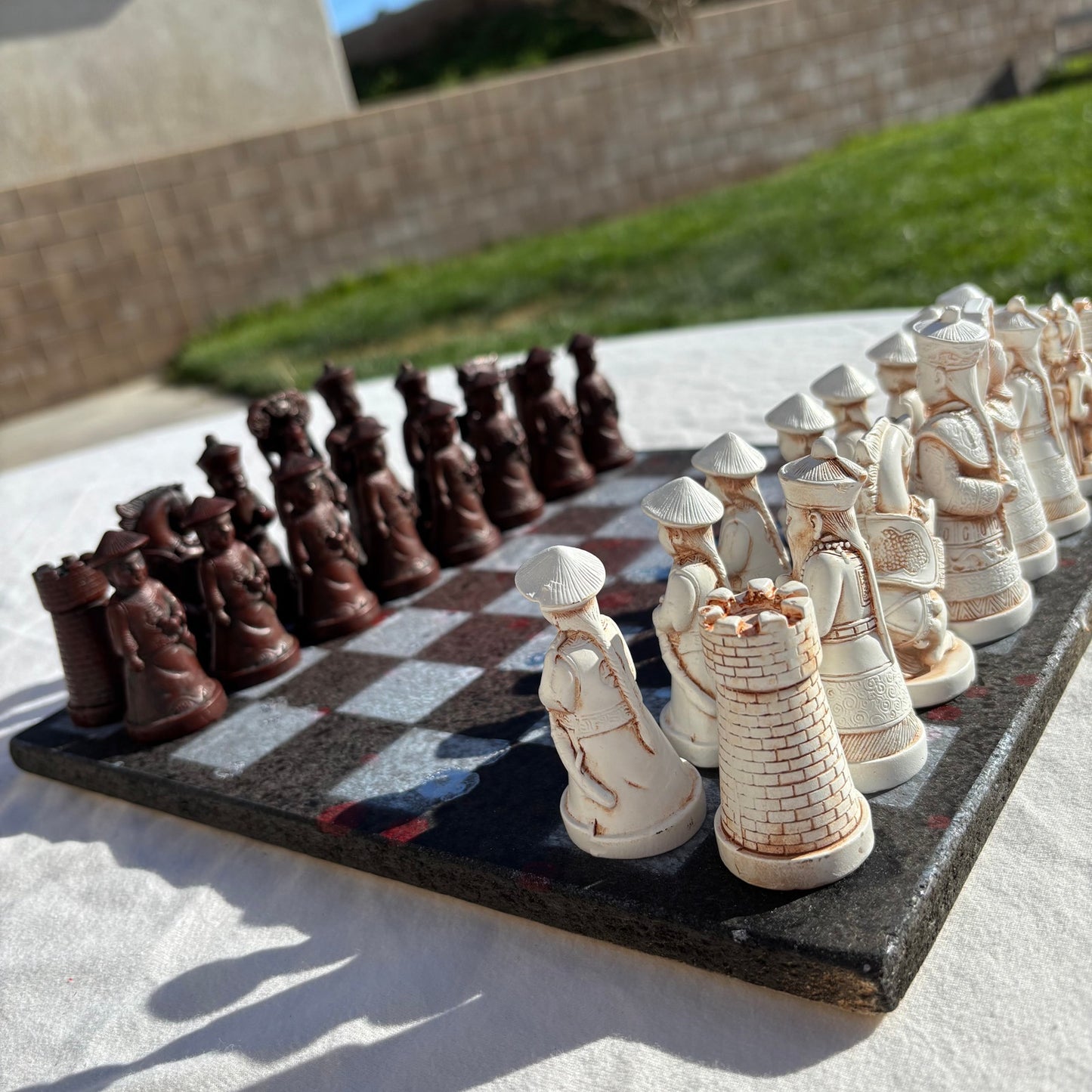 Chrome Black Space - Chinese Edition Chess Set