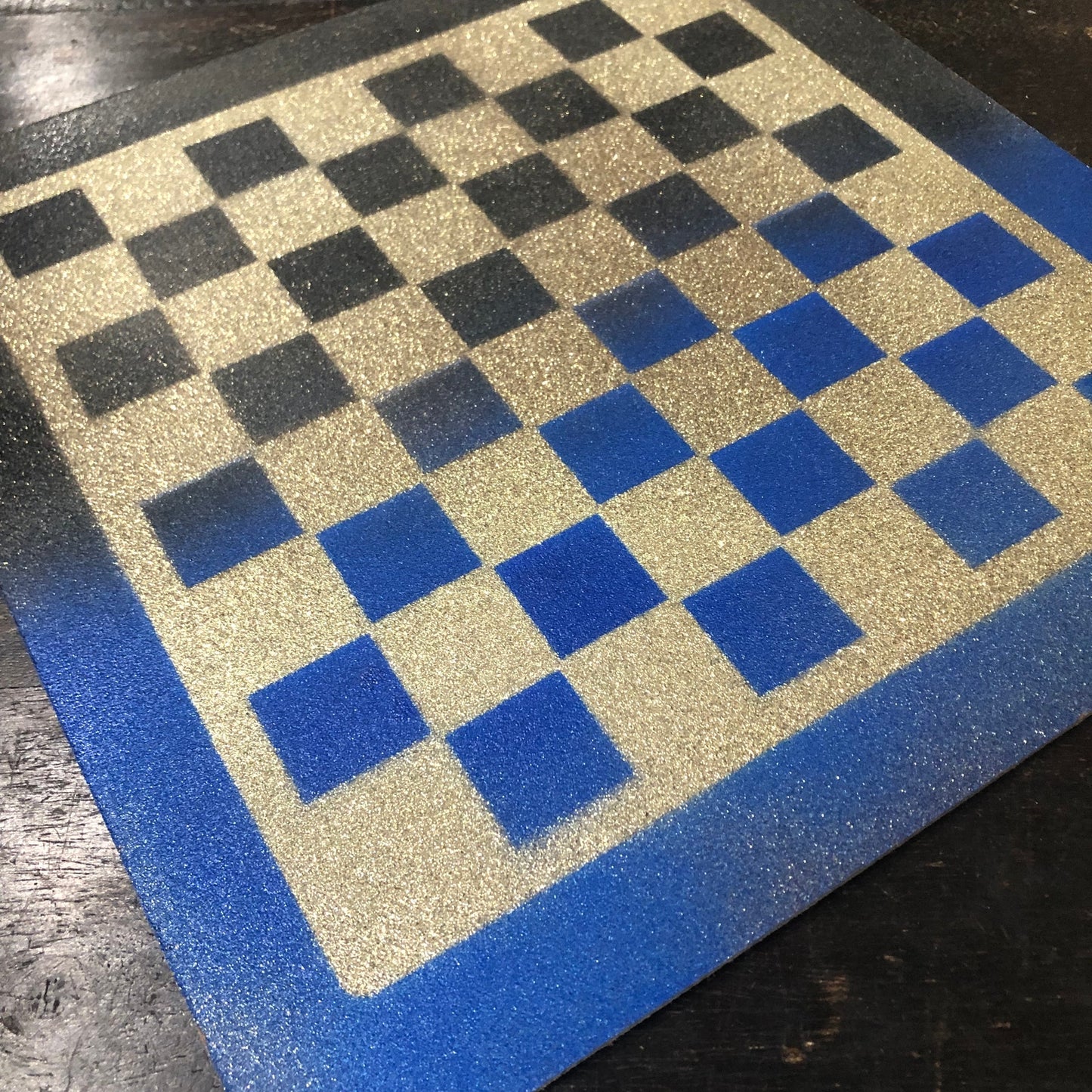 Sparkle Golden Blue - Painted Chess Set