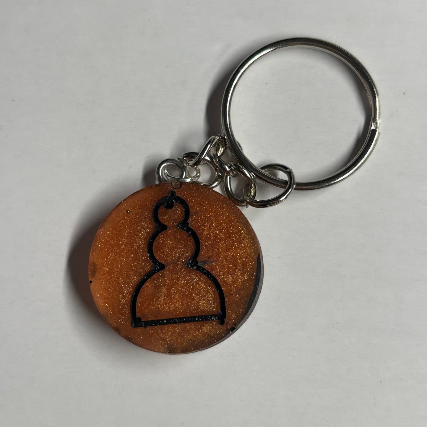 Amber Pawn - Handmade Resin Keychain