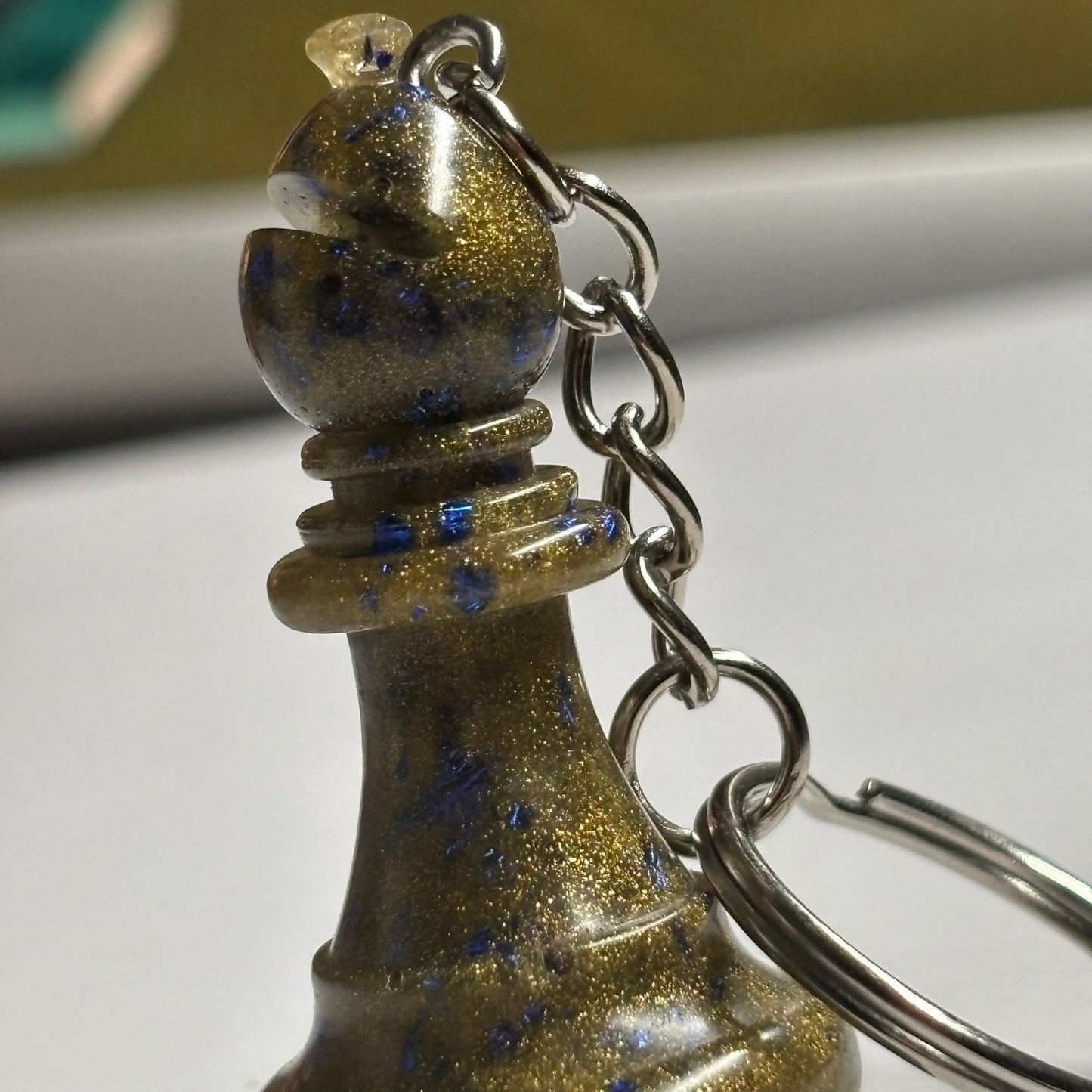 Army Green Deluxe Bishop - Handmade Resin Keychain