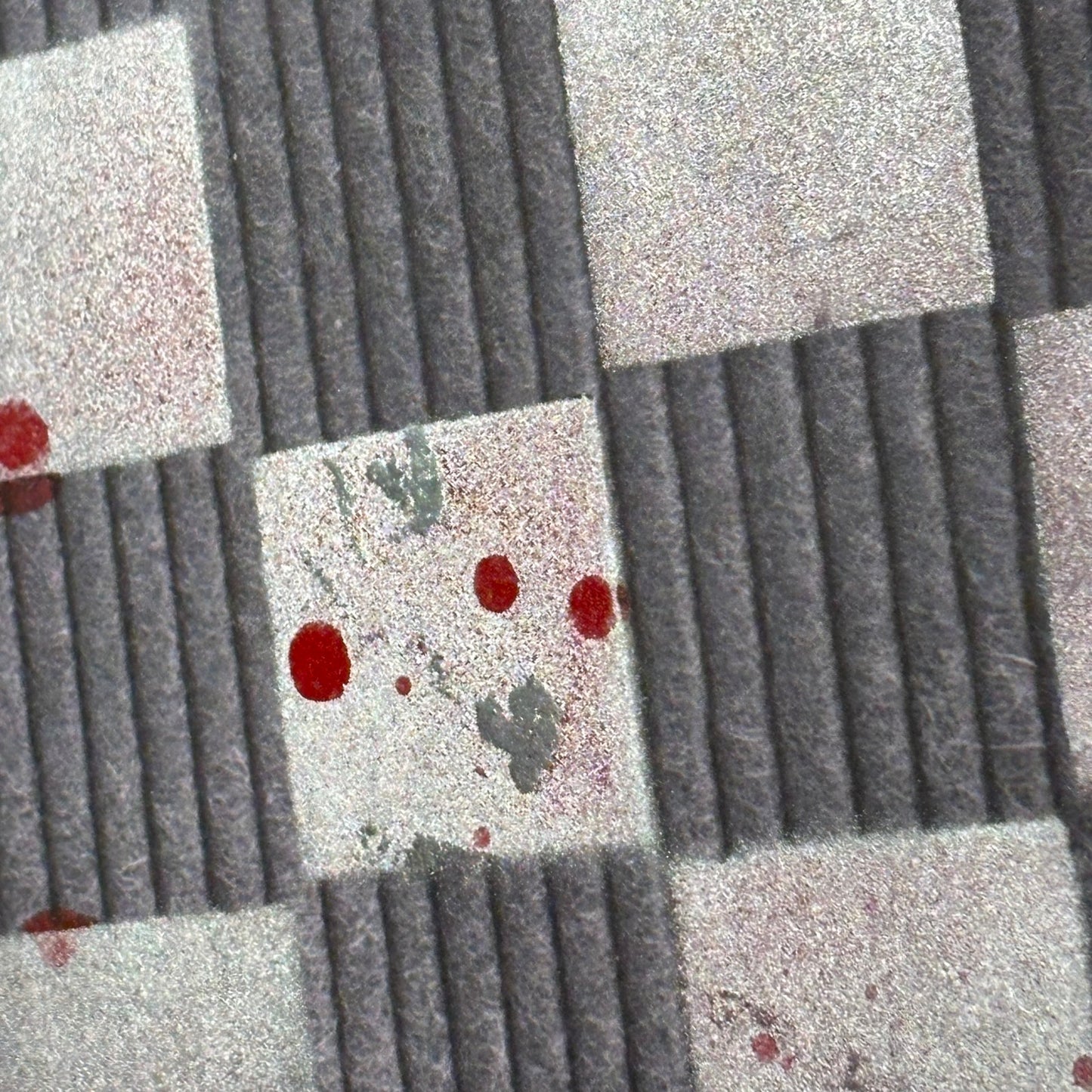 Vintage Splatter Red - Scrapbook Chess Board